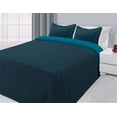 thumbnail image 1 of 3-Piece Reversible Quilted Bedspread Coverlet Navy & Blue - Queen Size, 1 of 1