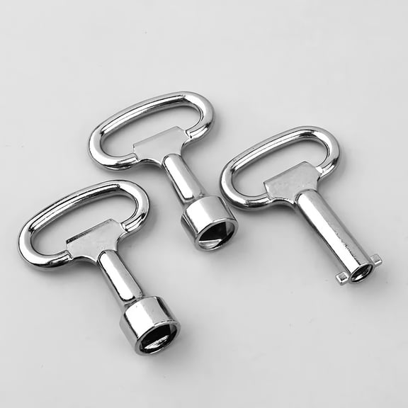 3-Piece Right Angle Wrench Set - Triangle & Square Wrenches for Faucet Vent Keys, Electric Cabinet Door Locks, and More