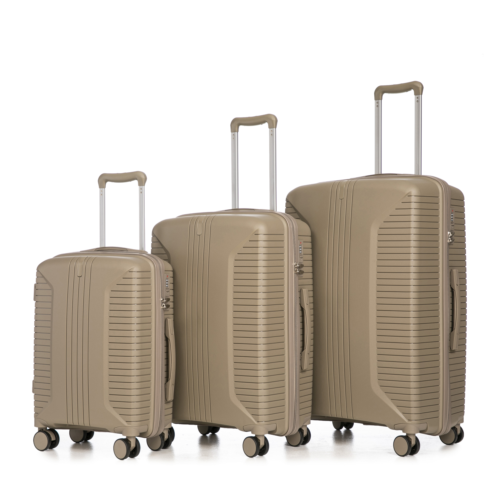 3 Piece Rolling Luggage Set Carry on Luggage Spinner Wheel Lightweight ...