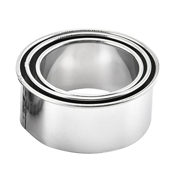 3 Piece Round Cookie Cutter, Stainless Steel Round Pastry Cutters, 3, 2.6, 2.2 Inch Sizes for Dumplings, Cookies & Tarts, Baking & Cooking Supplies