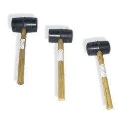 3 Piece Rubber Mallet Soft Hammer Tool Set