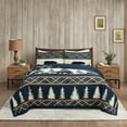 thumbnail image 1 of 3-Piece Rustic Cabin Lodge Quilt Set Country Bear Bedspread with Matching Shams ME504, 1 of 7