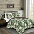 thumbnail image 1 of 3-Piece Rustic Wildlife Reversible Polyester Quilt Bedspread Set, 1 of 7