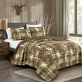 thumbnail image 1 of 3-Piece Rustic Wildlife Reversible Polyester Quilt Bedspread Set, 1 of 7