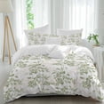 thumbnail image 1 of 3 Piece Sage Green Fruit Duvet Cover Set Twin Size,Microfiber Comforter/Quilt Cover with Corner Ties and 2 Pillowcases,Vintage Plant Nature Botanical Flower All Season Bedding with Zipper Closure, 1 of 8