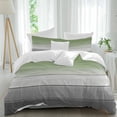 thumbnail image 1 of 3 Piece Sage Green Gray Duvet Cover Set Queen Size,Microfiber Comforter/Quilt Cover with Corner Ties and 2 Pillowcases,Vintage Country Ombre Chic Wooden Grain All Season Bedding with Zipper Closure, 1 of 8