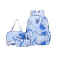 thumbnail image 1 of 3 Piece School Backpack Set, Gradient Blue Tie-Dye Oxford Cloth Bookbag with Handbag & Pencil Case, Durable Large Capacity Student Bag for Middle High School Girls Boys, 1 of 1