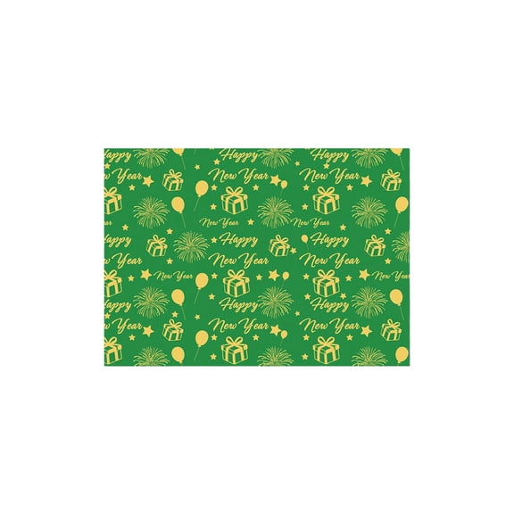 3-Piece Set of Christmas and New Year Gift Wrapping Paper with Festive Patterns, Quality 80g Offset Paper for DIY Crafts and Holiday Party Decorations