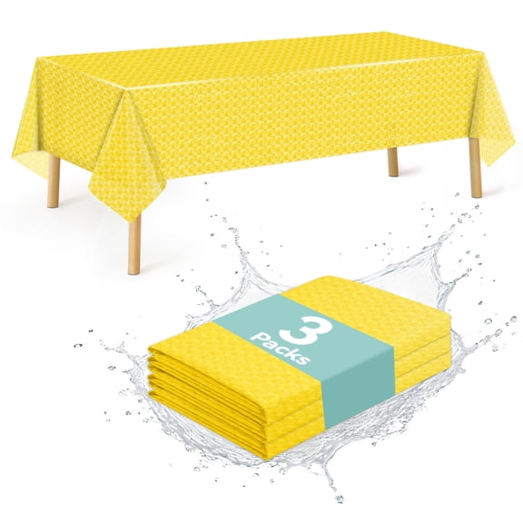 AluAbi Eco Waterproof 42.52 in x 21.26 in Art Deco Summer Beach Diamond Pattern Plastic Tablecloths