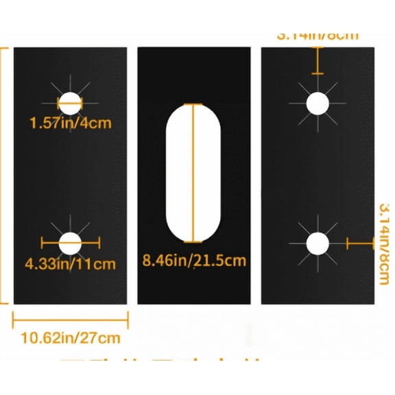 3-Piece Set of Gas Stove Guards, Easy-Clean and Reusable Stove Surface Shields, Heat-Resistant Liners for Gas Range, Protective Burner Covers for Gas Stovetop