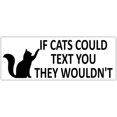thumbnail image 1 of 3 Piece Set |If cats could text funny cat lovers gift cats joke humor cat silhouette sticker decal 3x8 inches, 1 of 3