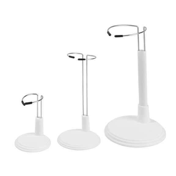 3 Piece Set Knitting Display Stands Adjustable Doll Display Rack Sturdy ABS Construction for Crochet Creation