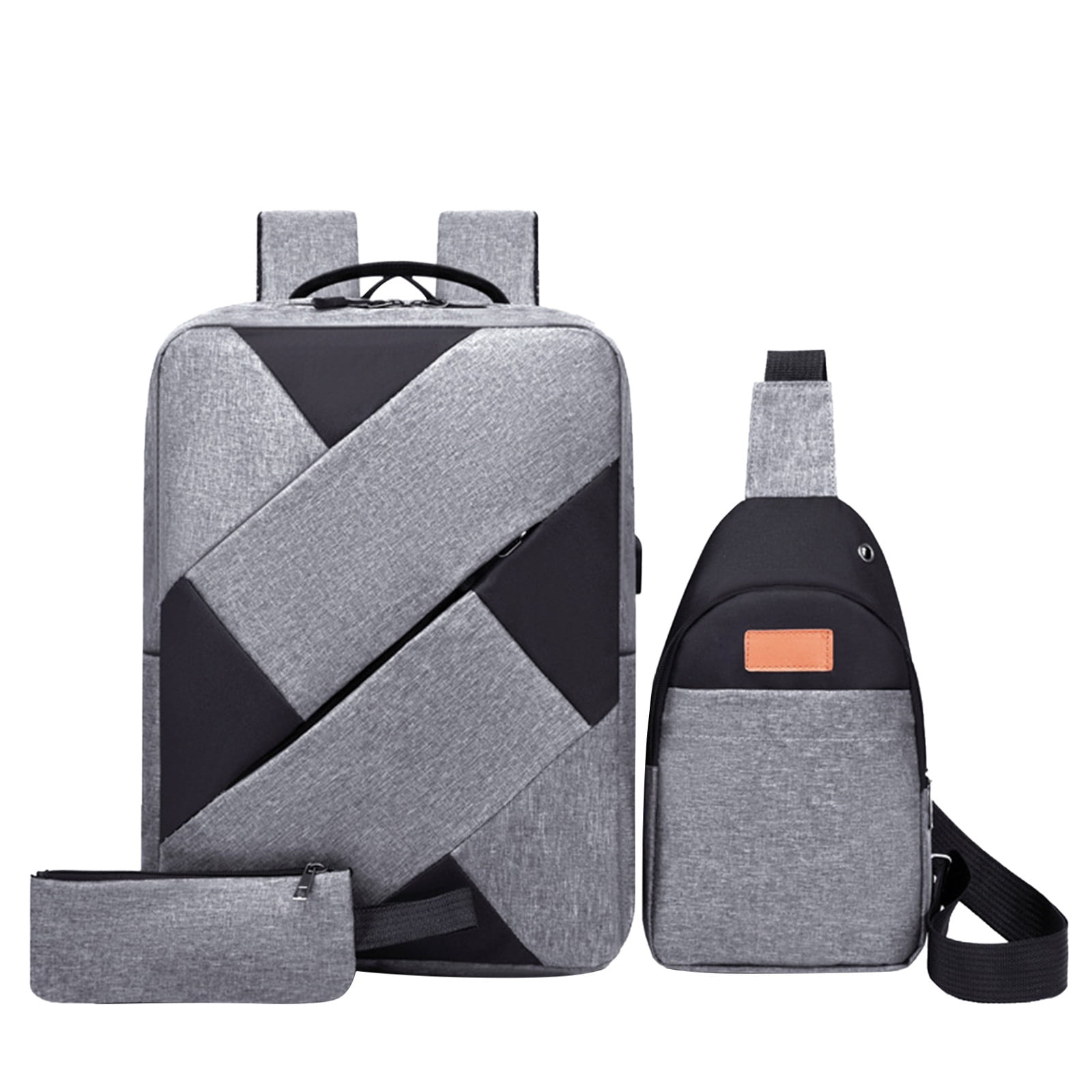 Piece Set Laptop Backpacks for Men with USB Charging Port