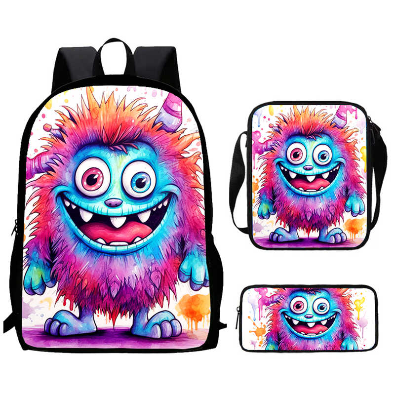 3-Piece Set My Singing Monsters Shoulder Bag Pencil Case SetFashionable ...
