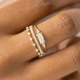 thumbnail image 1 of Gold Plated Diamond Ring Set 3 Piece For Women Rhombus Style European American Wedding Jewelry Gift Alloy Base, 1 of 1