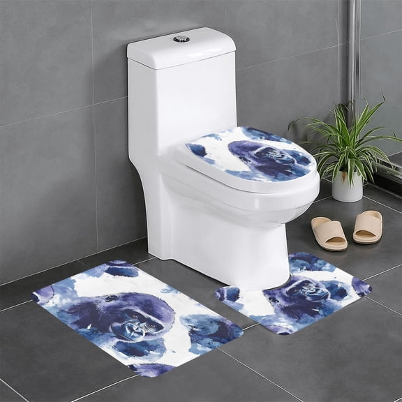 3-Piece Set Of Non-Slip Water Absorbent Bathroom Mats Washable Microfiber Bathroom Mat Set The Wise Gorilla