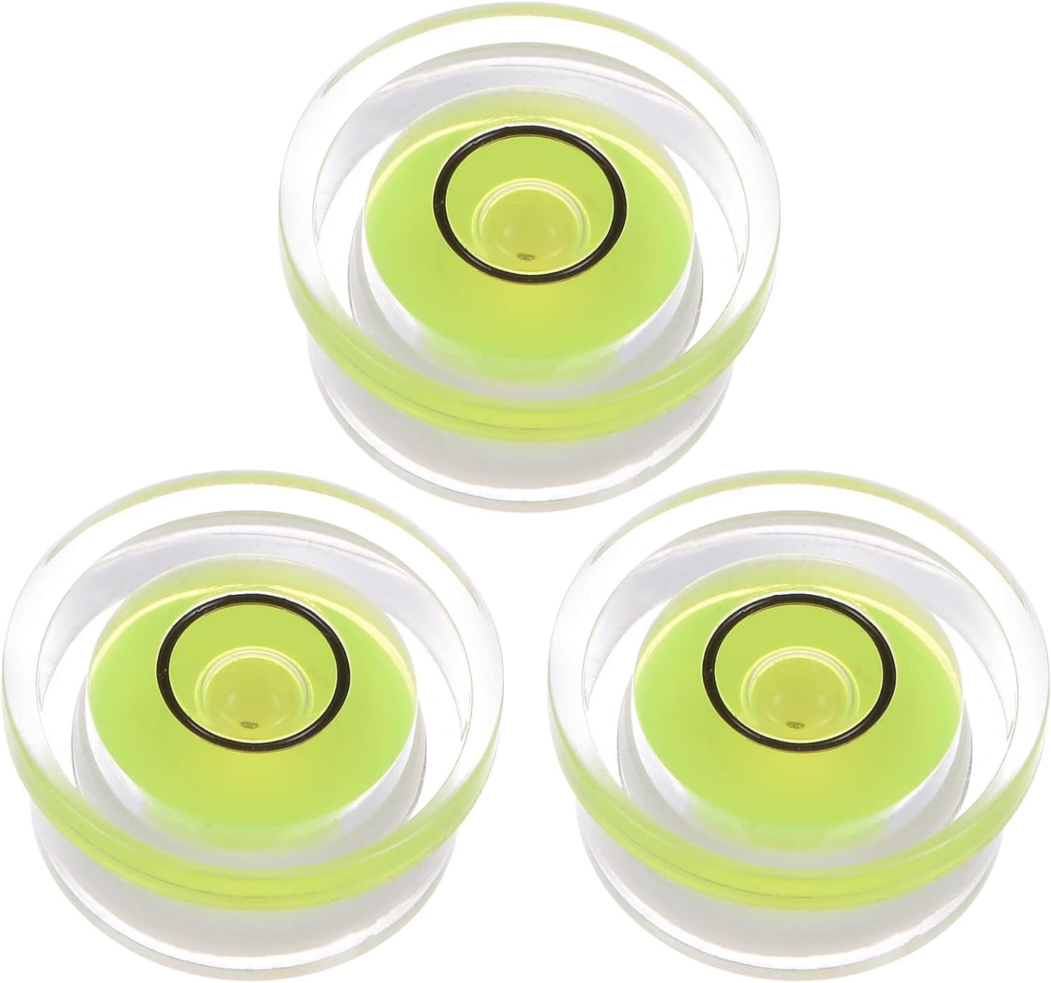 3-Piece Set Of Round Bubble Levels 16X7.5Mm Mini Round Bullseye Level ...