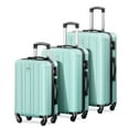 3 Piece Set Suitcase Spinner Wheels ABS Lightweight Luggage Sets with