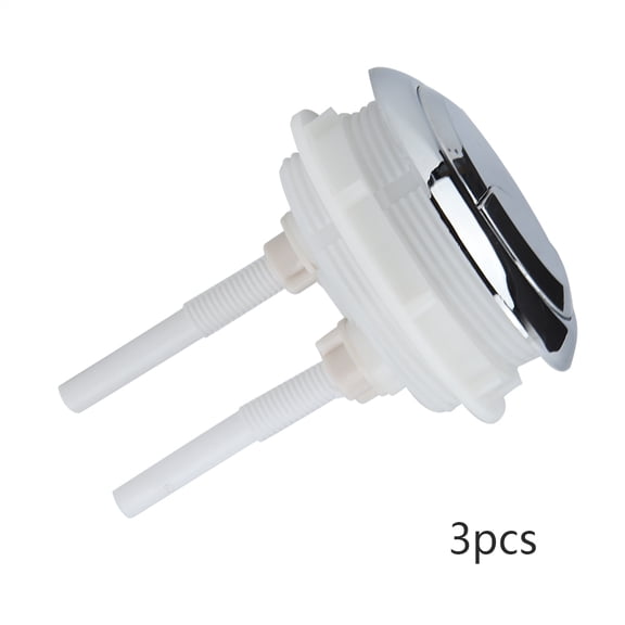 3-Piece Set Toilet Dual-Flush Round Pad Push Button