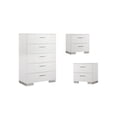 thumbnail image 1 of 3 Piece Set with Chest and (Set of 2) 2 Drawer Night Stands in White, 1 of 3