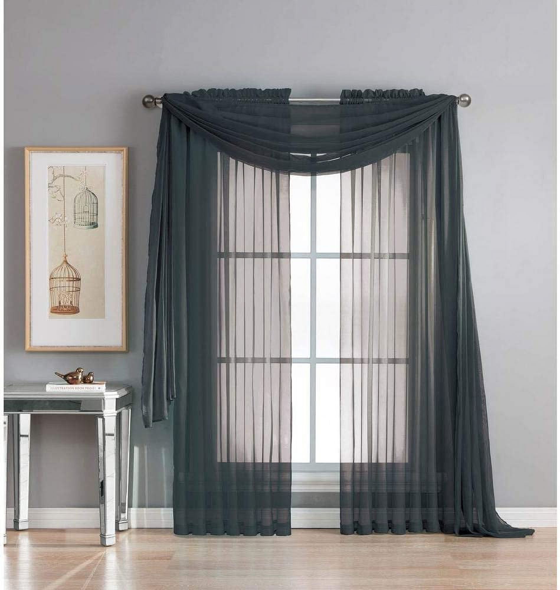 3 Piece Sheer Panel 2 Pieces 58