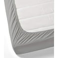thumbnail image 1 of 3 Piece Sheets - 1 Piece Fitted Sheet & 2 Pillowcases, 450 Thread Count - 100% Egyptian Cotton, Deep Pocket of 16" Inch, Ultra-Soft and All Around Elastic Snug Fit (Full-XXL Size - Light Grey Solid), 1 of 5