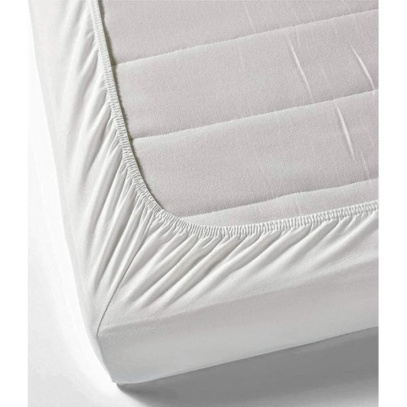 3 Piece Sheets - 1 Piece Fitted Sheet & 2 Pillowcases, 450 Thread Count - 100% Egyptian Cotton, Deep Pocket of 17" Inch, Ultra-Soft and All Around Elastic Snug Fit (Queen Size - White Solid)