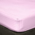 thumbnail image 1 of 3 Piece Sheets - 1 Piece Fitted Sheet & 2 Pillowcases, 450 Thread Count - 100% Egyptian Cotton, Deep Pocket of 14" Inch, Ultra-Soft and All Around Elastic Snug Fit (Twin Size - Pink Stripe), 1 of 3