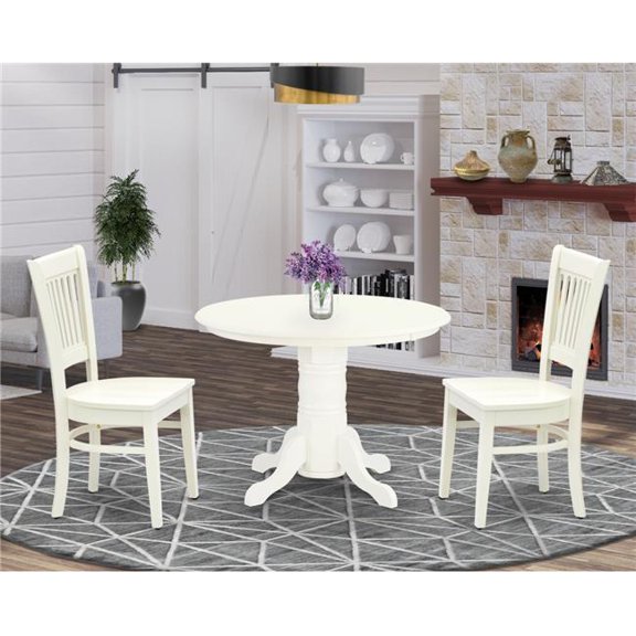 3 Piece Shelton Dining Room Set - Linen White