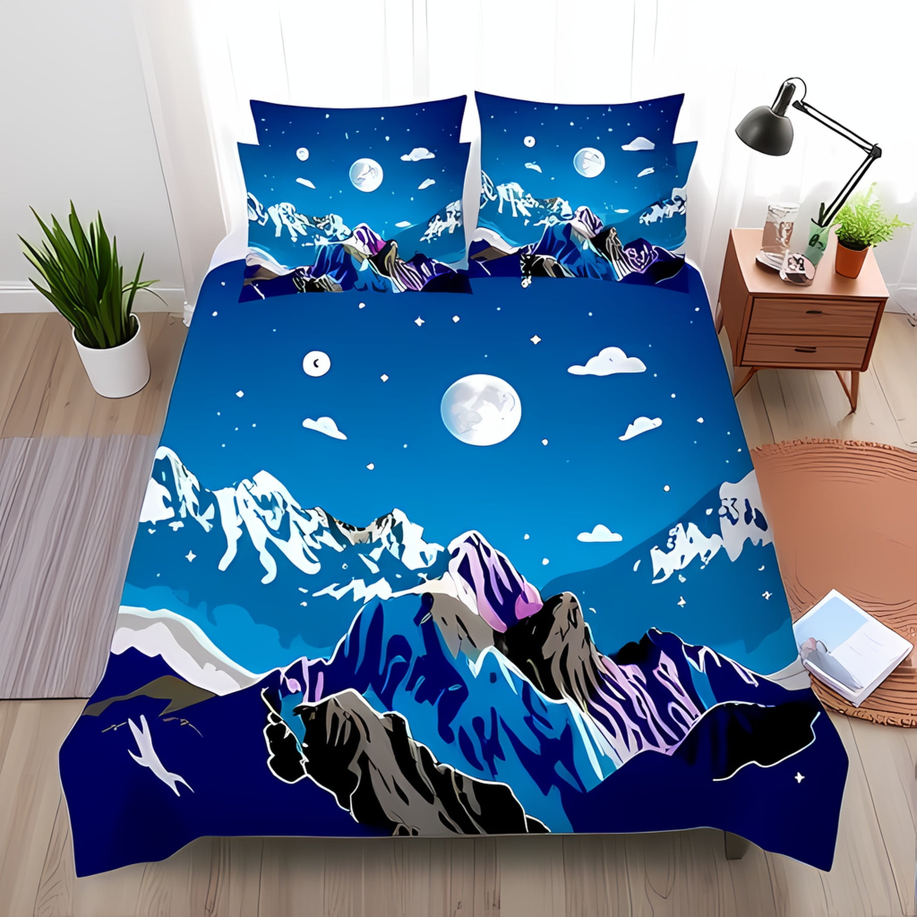 Peaceful Snow Cabin Duvet Cover Set GFTOHD12386 main image 1
