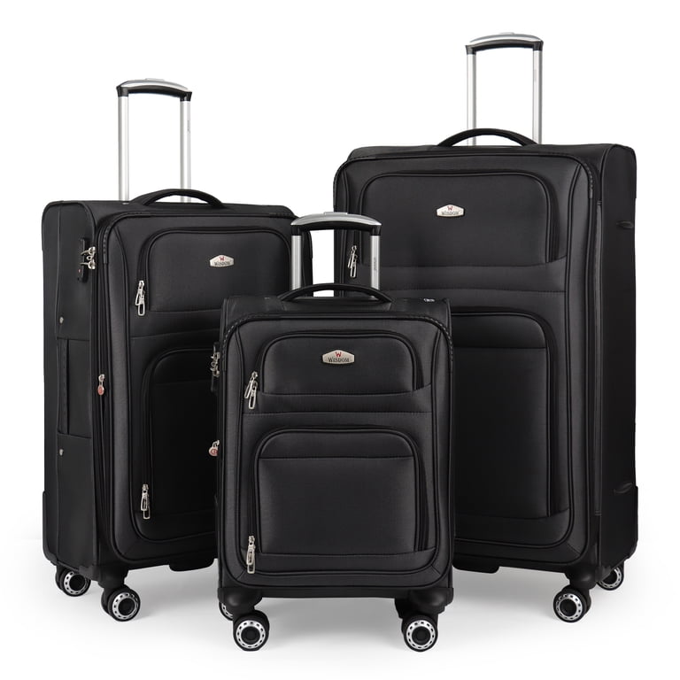 Wisdom 3 Piece Softside Luggage Set, 20/26/30 inch Expandable