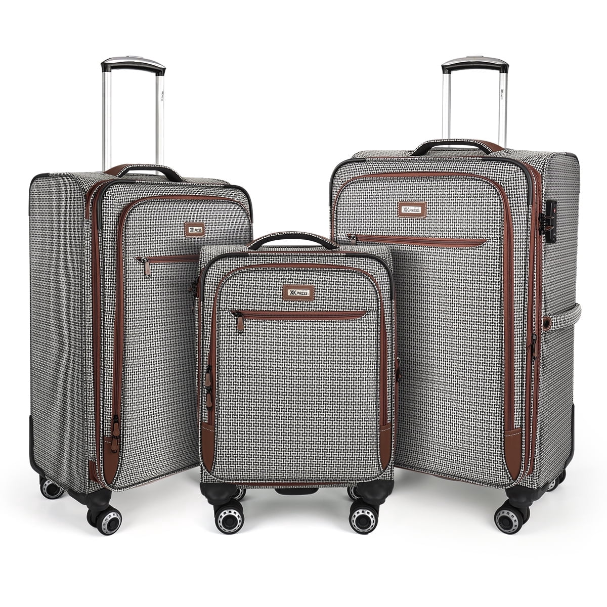 3 Piece Softside Luggage Set Lightweight Spinner Expandable Suitcases with TSA Lock, 20"/26"/30", XJ2511#8