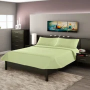 Gorgeous Home Linen King Super Lightweight Quilt Nena Set Hotel Quality Reversible Solid Color Curved Stitch Pattern Use Anywhere Includes Pillowcases Green Sage