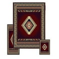 thumbnail image 1 of 3 Piece Southwestern Contemporary Geometric Area Rug Tucson Blue Set, 1 of 1