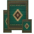 thumbnail image 1 of 3 Piece Southwestern Contemporary Geometric Area Rug Tucson Green Set, 1 of 1