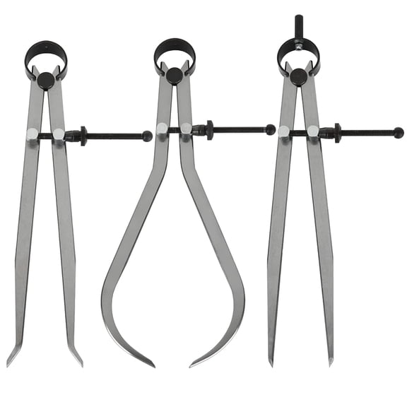 3 Piece Spring Caliper/Divider Set, 8 inches Inside Spring Outside Divider Caliper Set, Calipers Measuring Tool for Wood Turning Lathe Projects