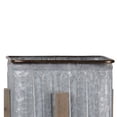 thumbnail image 1 of Saltoro Sherpi 3 Piece Square Vented Design Metal Planters with Copper Rim, Gray and Brown, 1 of 2