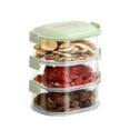 thumbnail image 1 of 3 Piece Stackable Kitchen Storage Box Set Seasoning Condiment Jars Containers with Airtight Lids for Flour Spices Tea Coffee Sugar Food Organization Counter Tops Cabinet Space Saving Design, 1 of 9