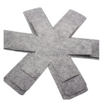 3-Piece Stackable Pan Protector Set for Superior Cookware Scratch with -Size Universal Fit