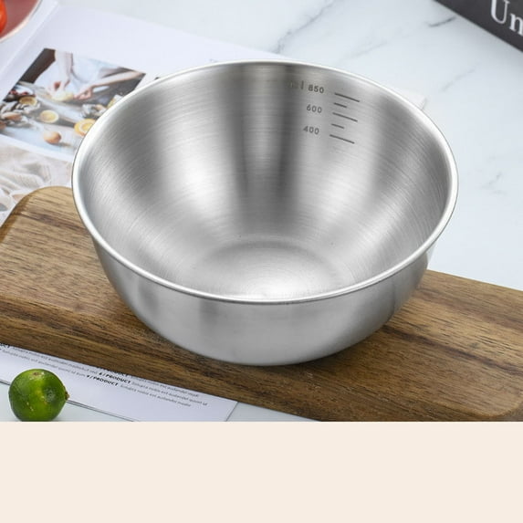 3-Piece Stainless Steel Mixing Bowl Set with Flat Rim for Baking, Cooking, and Food Prep