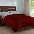 thumbnail image 1 of 3 Piece Striped Diamond Pattern Comforter Set Super Soft 800 Thread Counts, All Season, 100% Egyptian Cotton, Twin/Twin XL Size Burgundy Color, 1 of 7