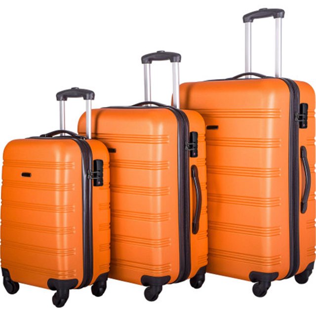 3 Piece Suitcase Set, ABS Lightweight Suitcase with TSA Lock and wheels