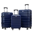 thumbnail image 1 of 3-Piece Suitcase Set Large Capacity Durable ABS Material with Multi-Directional Wheels for Travel, 1 of 10