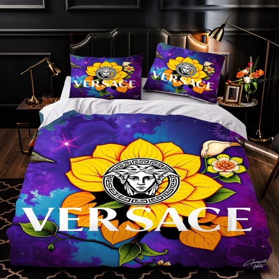 3-Piece Sunflower Duvet Cover Set with Pattern - Luxurious Bedding Set