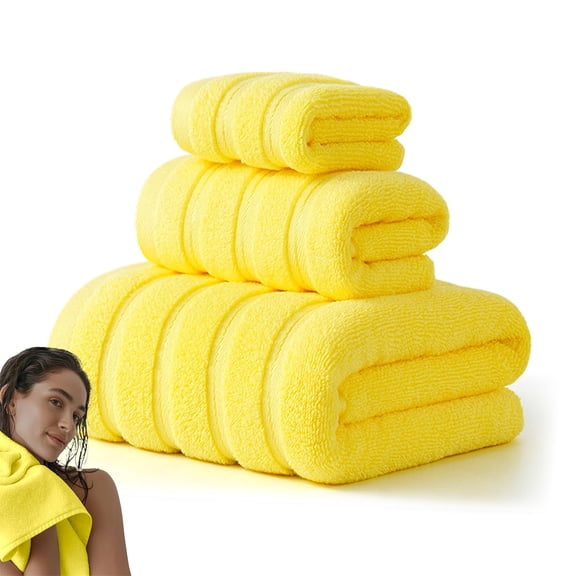 3-Piece Super Soft Bath Towel Set, Highly Absorbent Quick-Dry Towels for Shower, Bath, and Spa