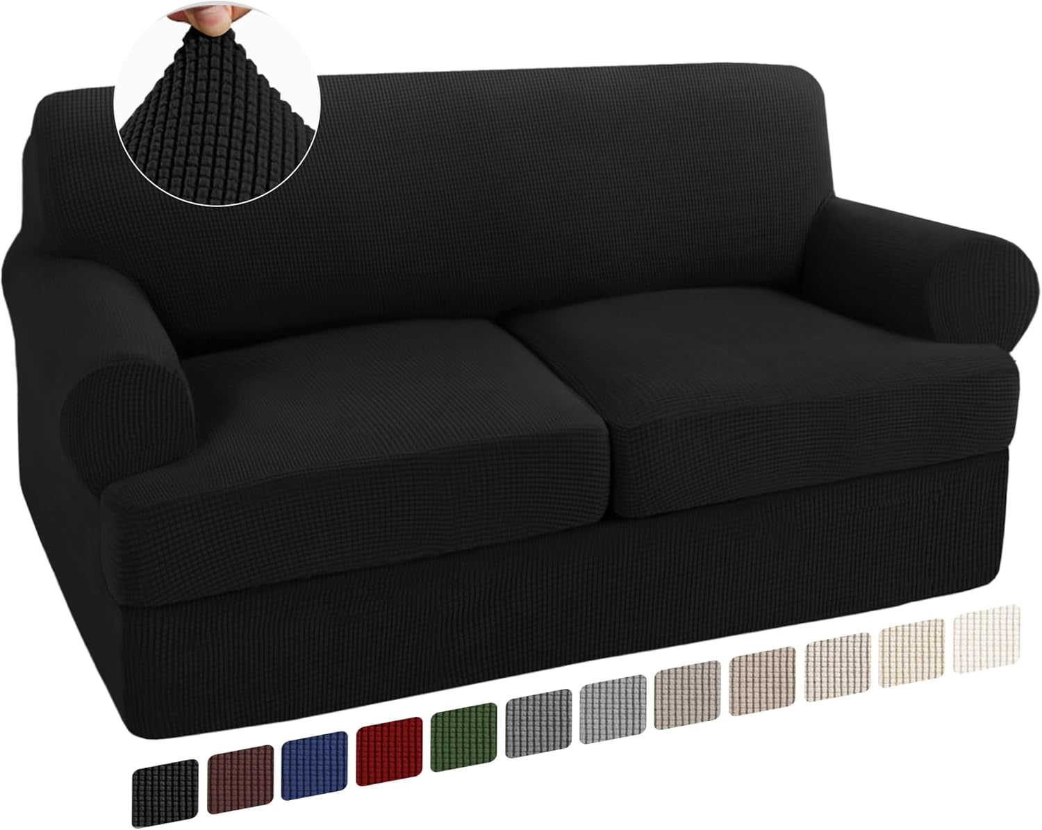 3 Piece T Cushion Chair Slipcover