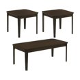 Two Bfb Design 3-Piece Table Set - Dark Brown Coffee & End Tables - Traditional Design ...