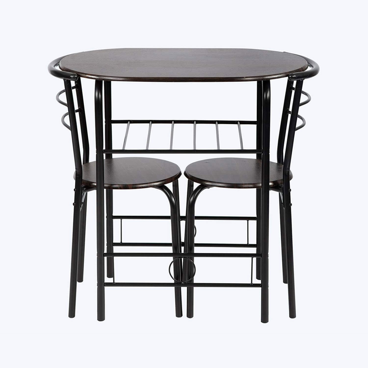 3 Piece Table and Chair Set Dining Set Table 2 Chairs Bistro Pub Home ...