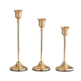 thumbnail image 1 of 3 Piece Taper Candle Holder Set, Aluminum Alloy Candelabra, Modern Wedding Table Centerpiece, Decorative Metal Stand for Dining, Holiday Accessory, 1 of 7