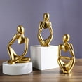 thumbnail image 1 of 3 Piece Thinker Statue Decor Accents Abstract Sculpture Bookshelf Decor Resin Thinker Statues for Home Office Desk Desktop Living Room Decor Collection Figurine, 1 of 9